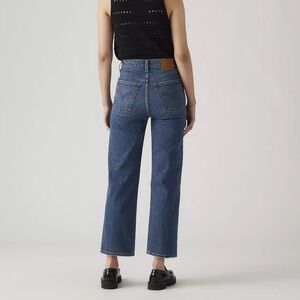 Levi's Blue Denim Ribcage Straight Ankle Jeans Size 28